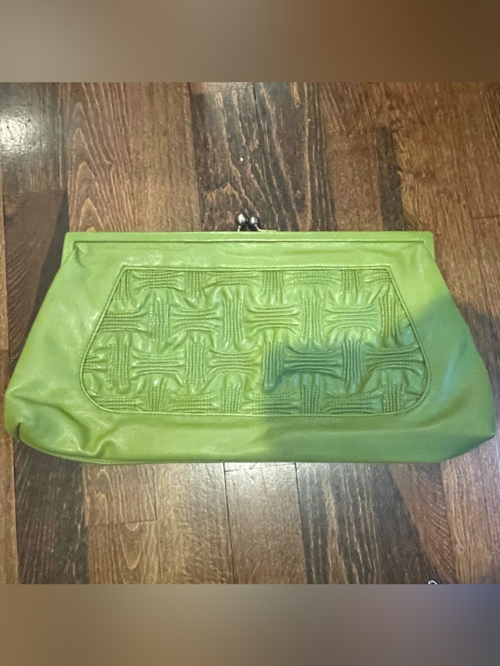 Avocado green clutch
